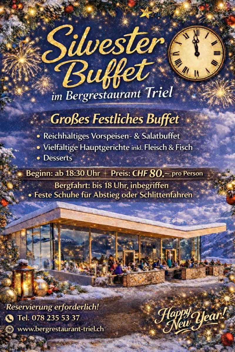 Silvester im Bergrestaurant Triel